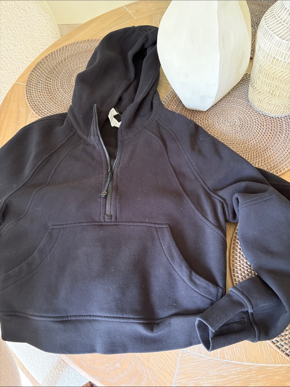 lululemon athletica Black Quarter‑Zip Hoodie